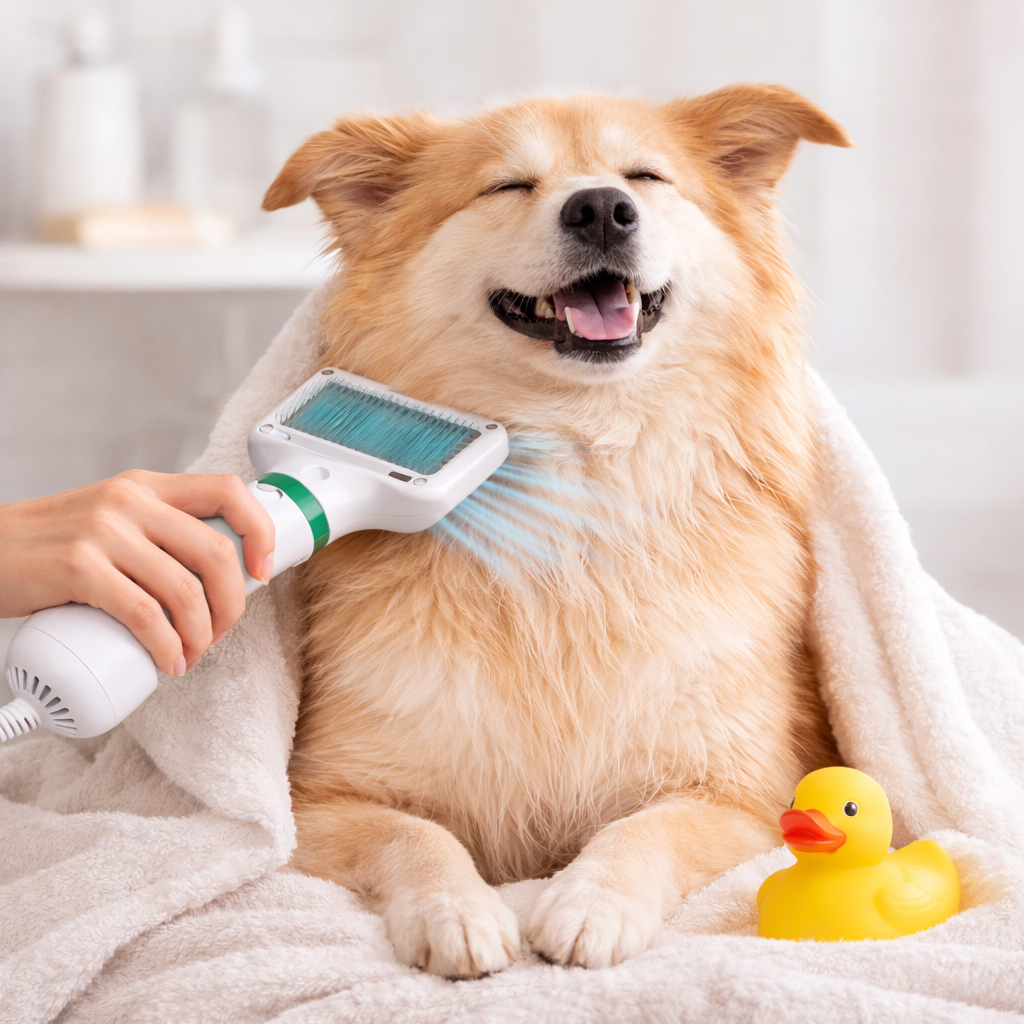 PetSpa Brush “Tecnología de secado suave para el cuidado del pelaje 🐾 spa en casa"